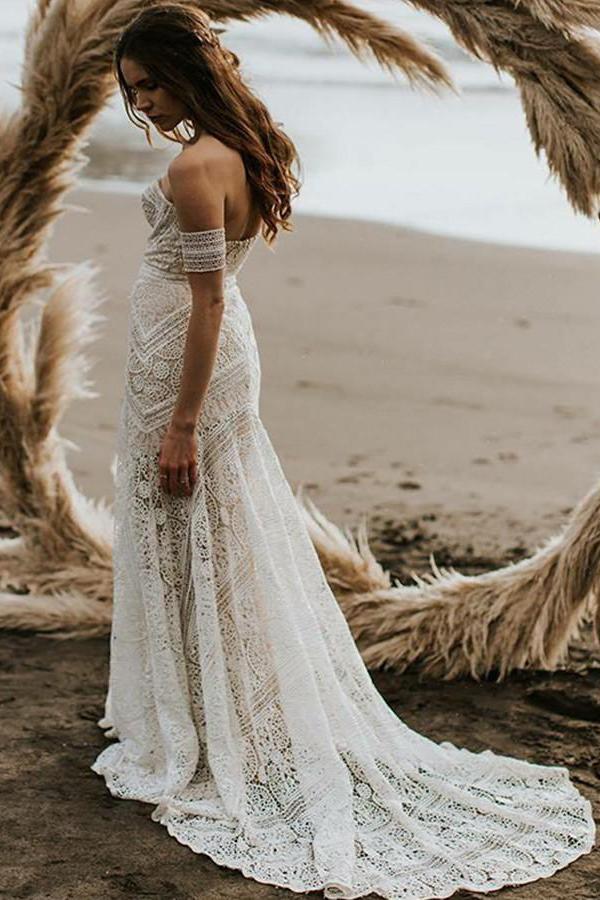 Lorie 2019 Summer Beach Wedding Dresses A Line Lace Appliques Double Split Bridal Gowns Chiffon Wedding Dress Vestidos De Novia Wedding Dresses Aliexpress