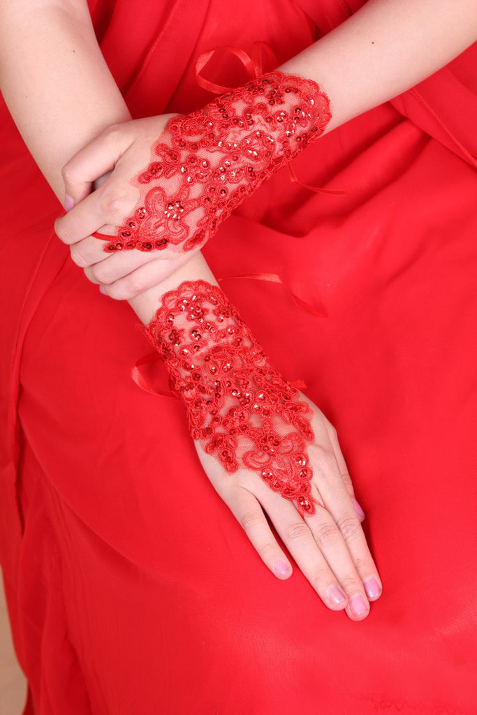 Buy Lace Wrist Length Bridal Gloves Js0036 Online Jolilis 2343