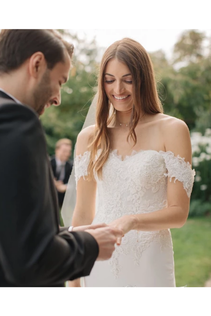 Buy Sweetheart Lace Mermaid Wedding Dress With Off Shoulder Neckline Chapel Train Online Jolilis 7297