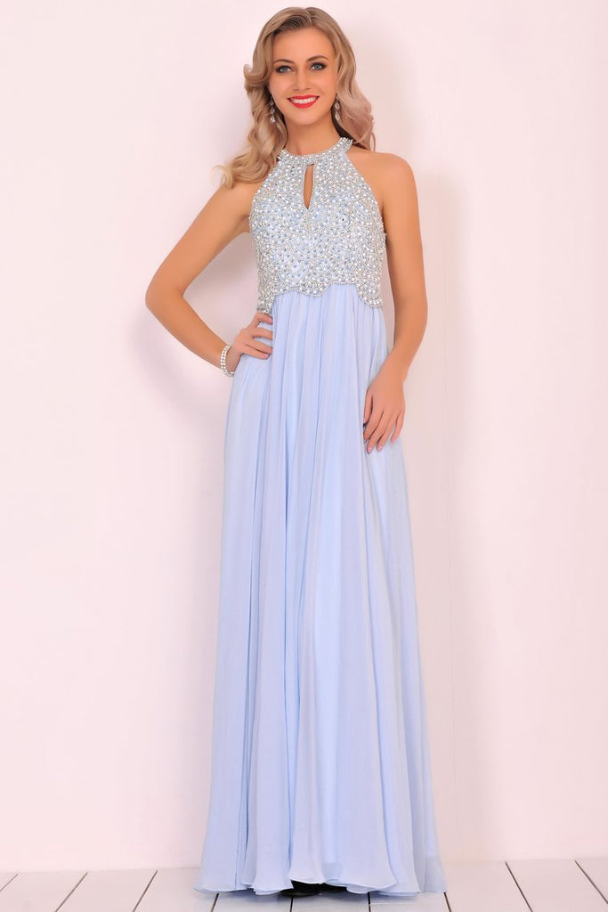 Buy 2019 New Arrival Scoop Chiffon With Beading Prom Dresses Open Back ...