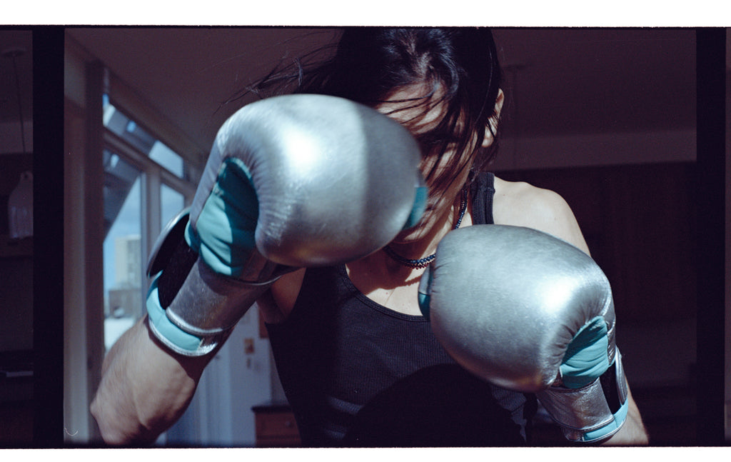 Japher trains for boxing. 