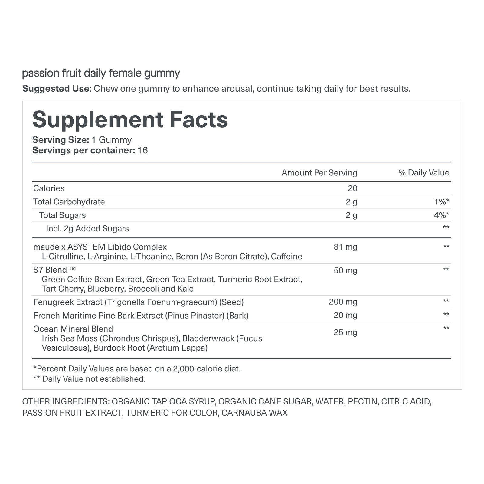 Ingredients Label 