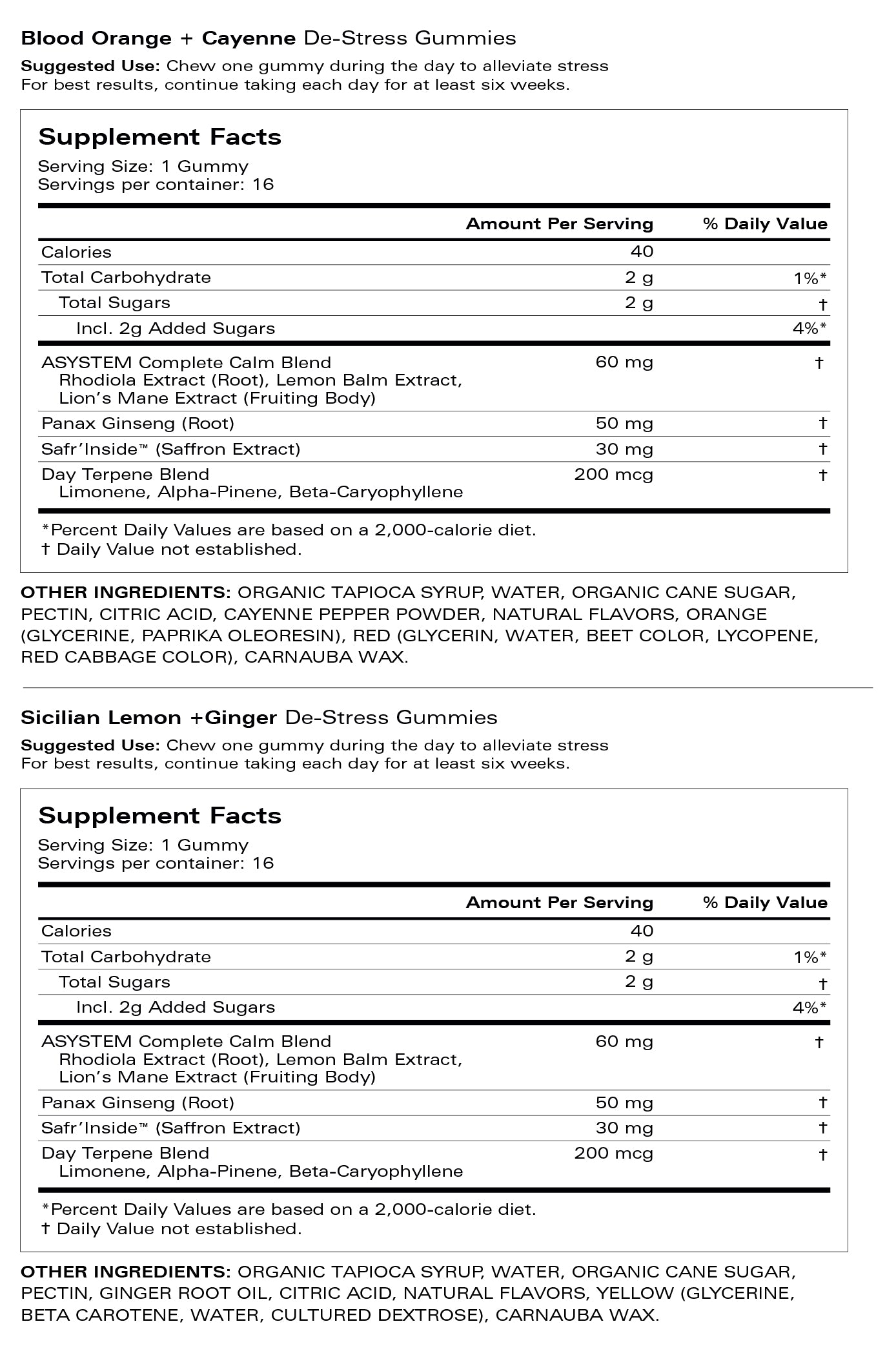 Ingredients Label 