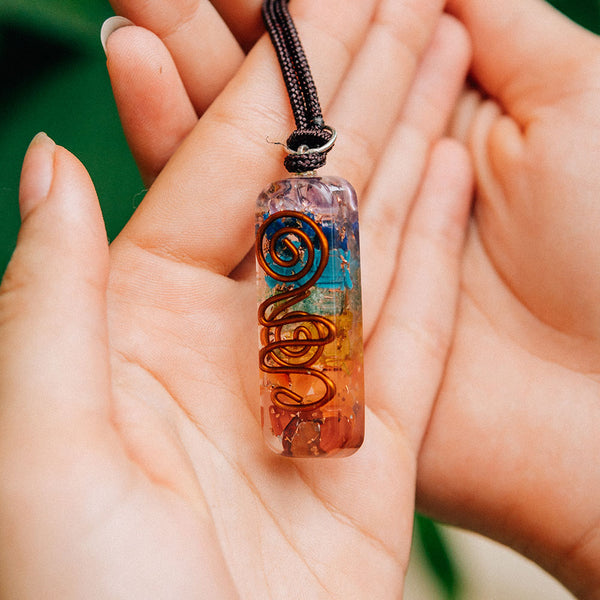 7 Chakras Orgonite Crystal Necklace