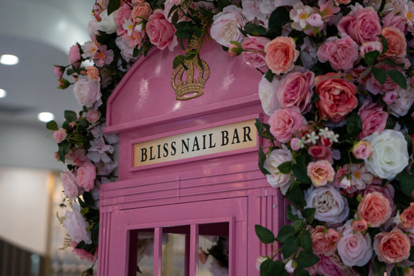 Bliss Nail Bar Flowers Phonebooth Decor