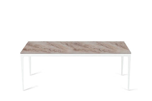 Excava Long Dining Table Pearl White
