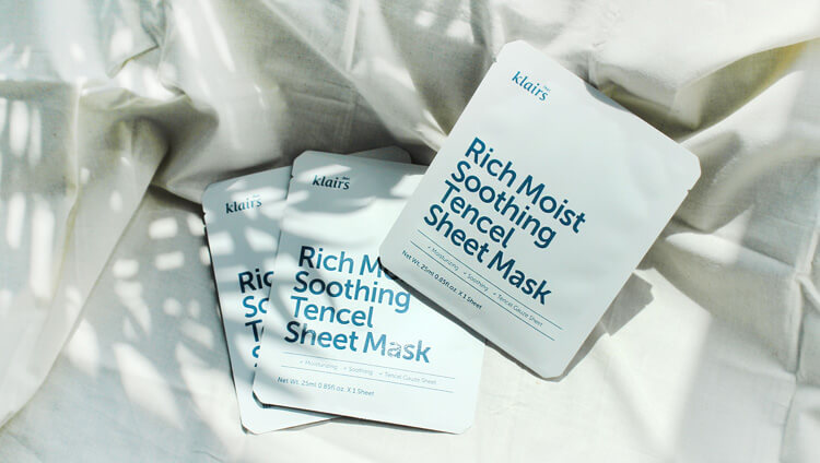 KLAIRS Rich Moist Soothing Tencel Mask | BONIIK Best Korean Beauty Skincare Makeup in Australia