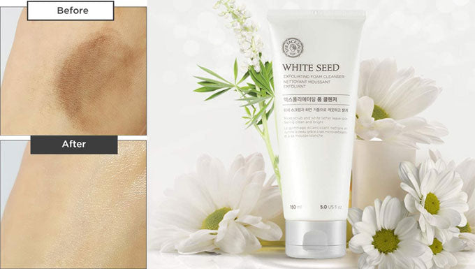 THE FACE SHOP White Seed Exfoliating Foam Cleanser | Brightening Face Wash | BONIIK Best Korean Skincare Korean Makeup Australia