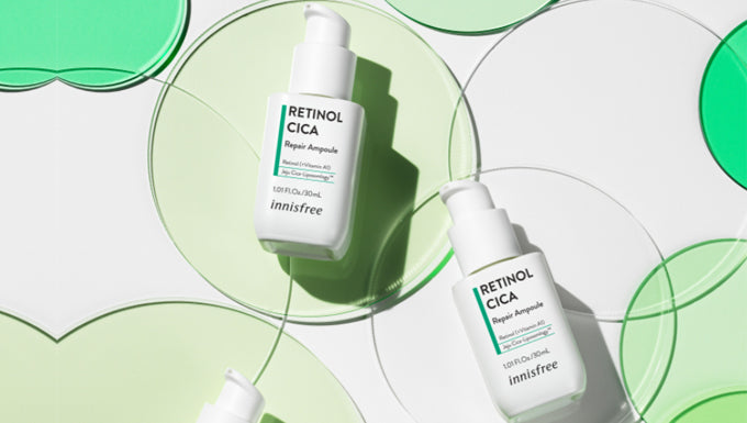 INNISFREE Retinol Cica Peptide Repair Ampoule | BONIIK Best Korean Beauty Skincare Makeup Store in Australia