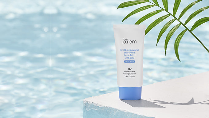MAKE PREM UV Defense Me Calming Sun Cream | BONIIK Best Korean Beauty Skincare Makeup Store in Australia