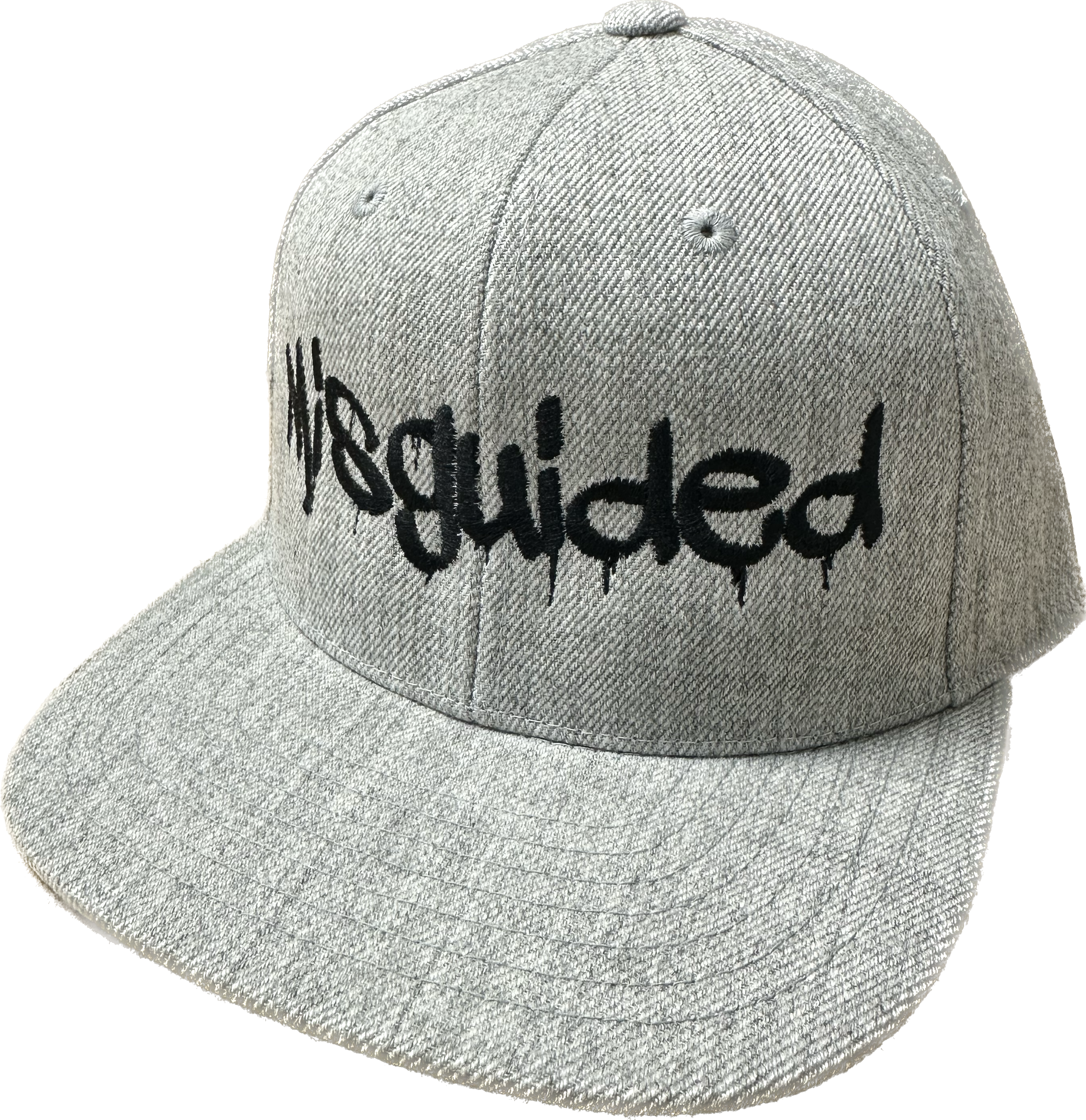 Grey Stitch Misguided Snapback!