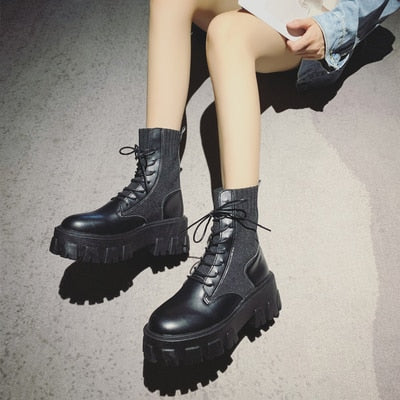 platform army boots