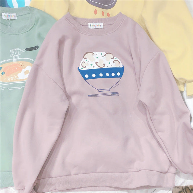 Harajuku Ulzzang Asian Food Pastel Sweatshirt (5 Colors) – The Kawaii ...