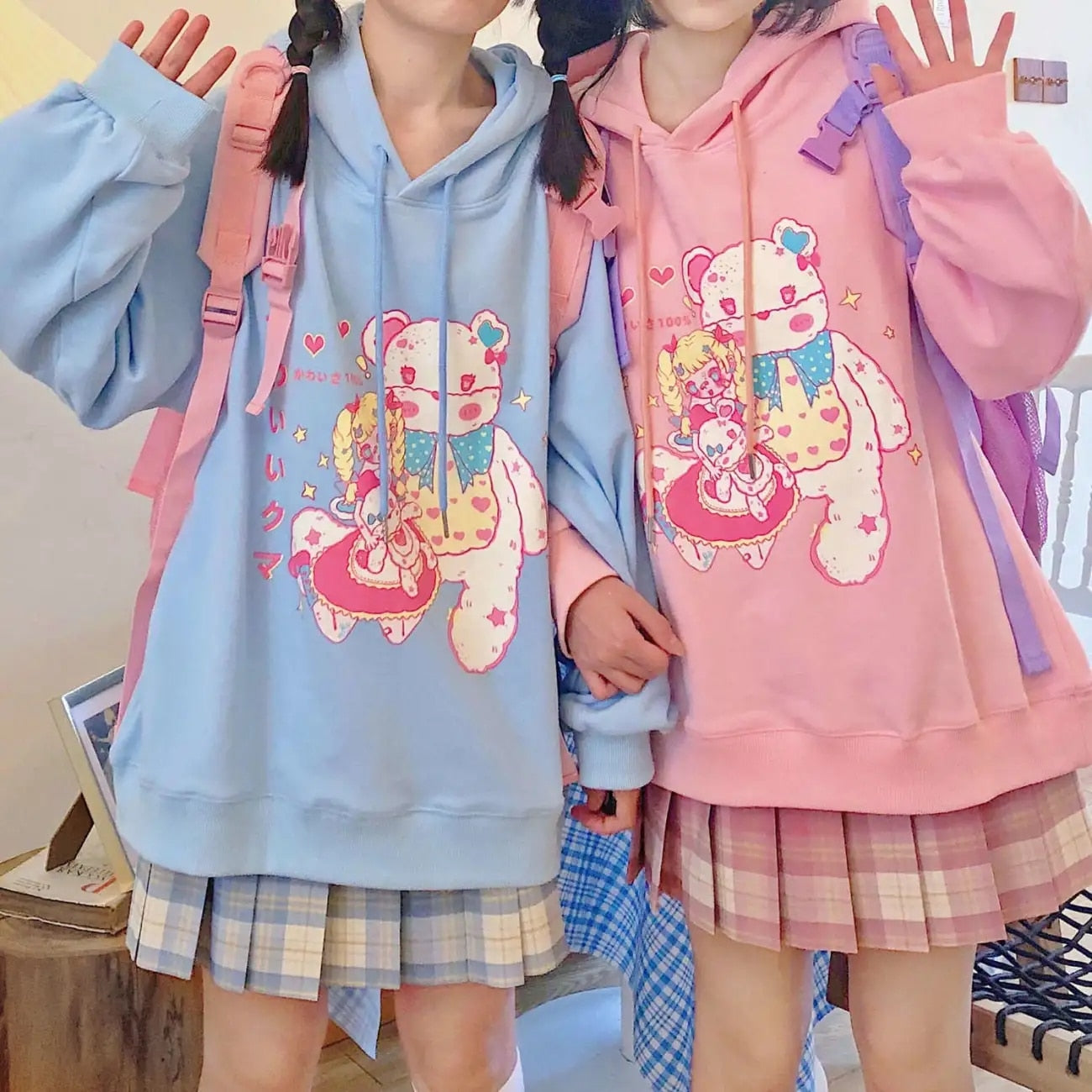 Harajuku Kawaii Fashion Sugar Bear Pastel Hoodie – The Kawaii Factory