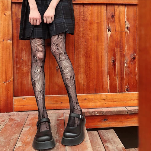 Harajuku Kawaii Fashion Bow Fishnet Tights – The Kawaii Factory