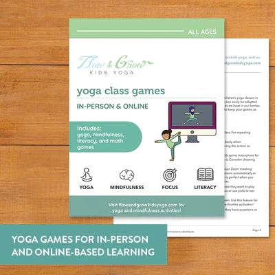 Yoga Games Lesson Plan - in person and virtual