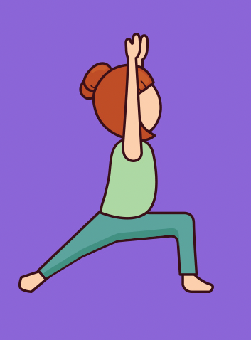 Cartoon Vector Illustration Of The Benefits Of The Reverse Warrior Yoga Pose  Vector, Wellbeing, Asana, Stretching PNG and Vector with Transparent  Background for Free Download