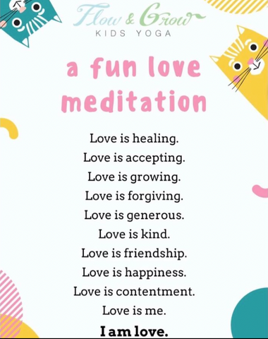 A fun love meditation, the words for which is written below