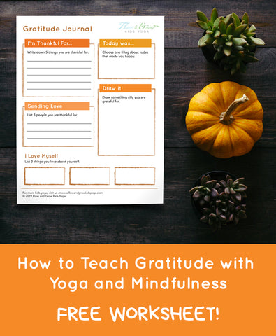 Free Gratitude Worksheet for kids