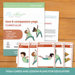 Love and compassion yoga lesson plan and cards