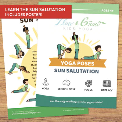 sun salutation yoga lesson plan and cards