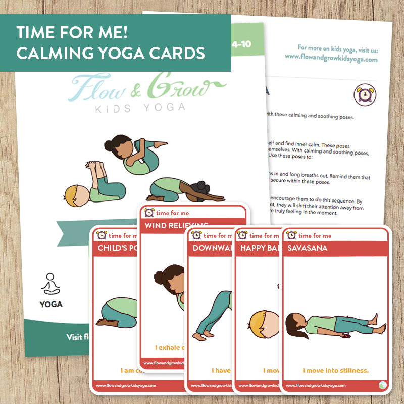 Time for Me: Calming Yoga Cards - Printable Yoga Cards for Kids – Flow