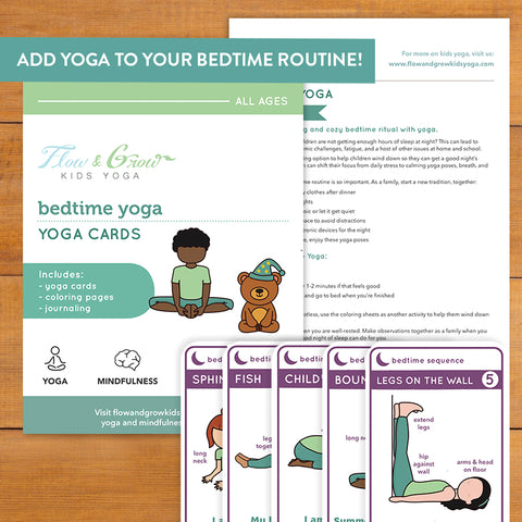 bedtime kids yoga and mindfulness activity pack