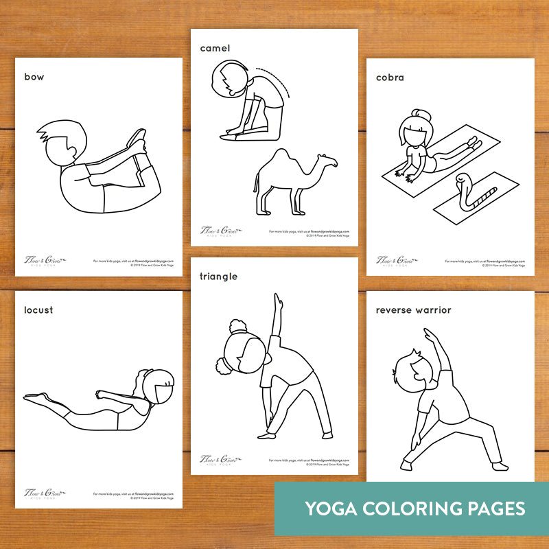 free kids yoga coloring pages