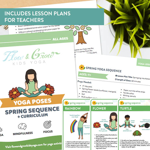 spring yoga lesson plan and sequence. spring yoga cards