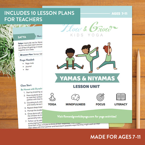 Yamas and Niyamas Kids Yoga Lesson Plan