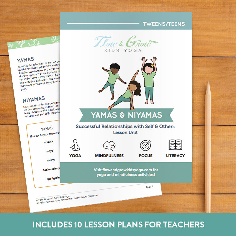 Yamas and Niyamas Yoga Philosophy Lesson Plan Unit For Kids Yoga