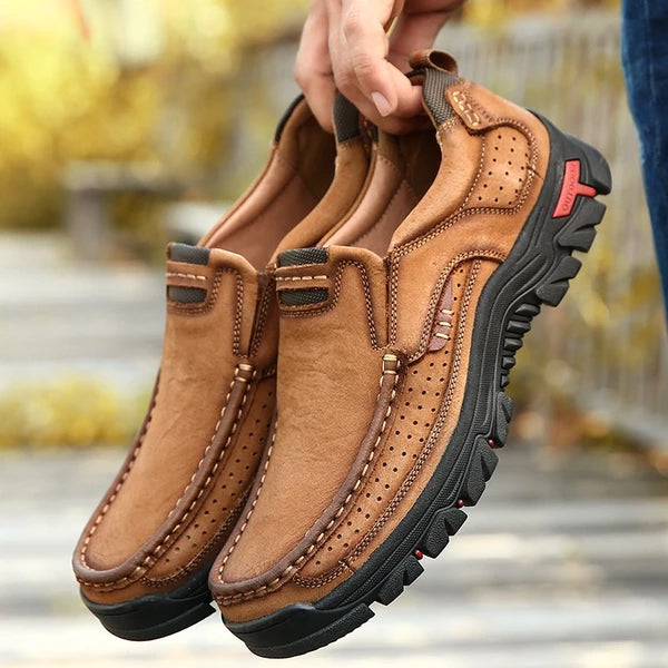 Shoes Casual Stylish Men Genuine Leather Moccasin Sneakers Shoes Yokest 8444