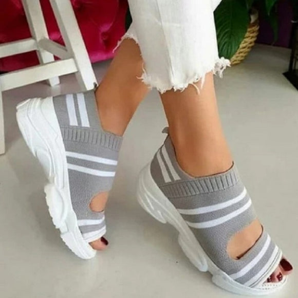 Flying Woven Soft Women Lazy Sandals