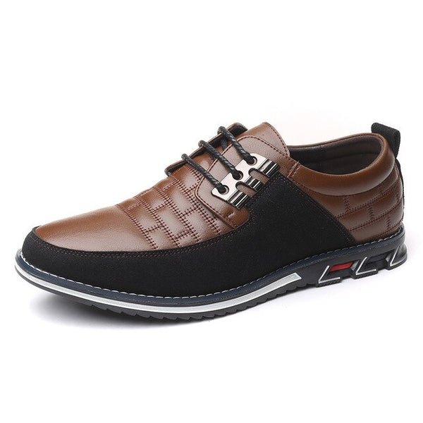Fashion Casual Big Size Oxfords Leather Men lace up Formal Business Dr ...