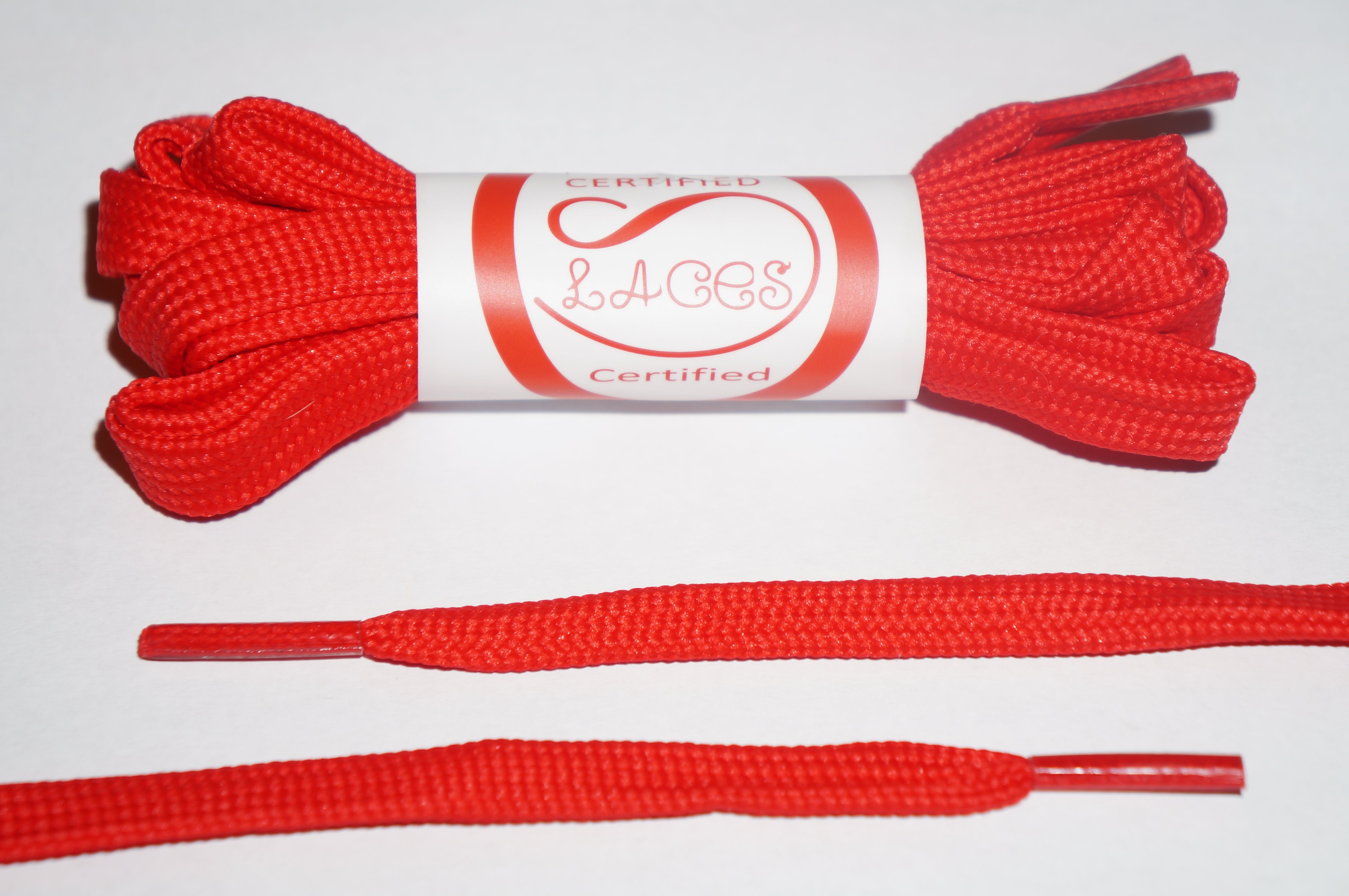 red flat laces