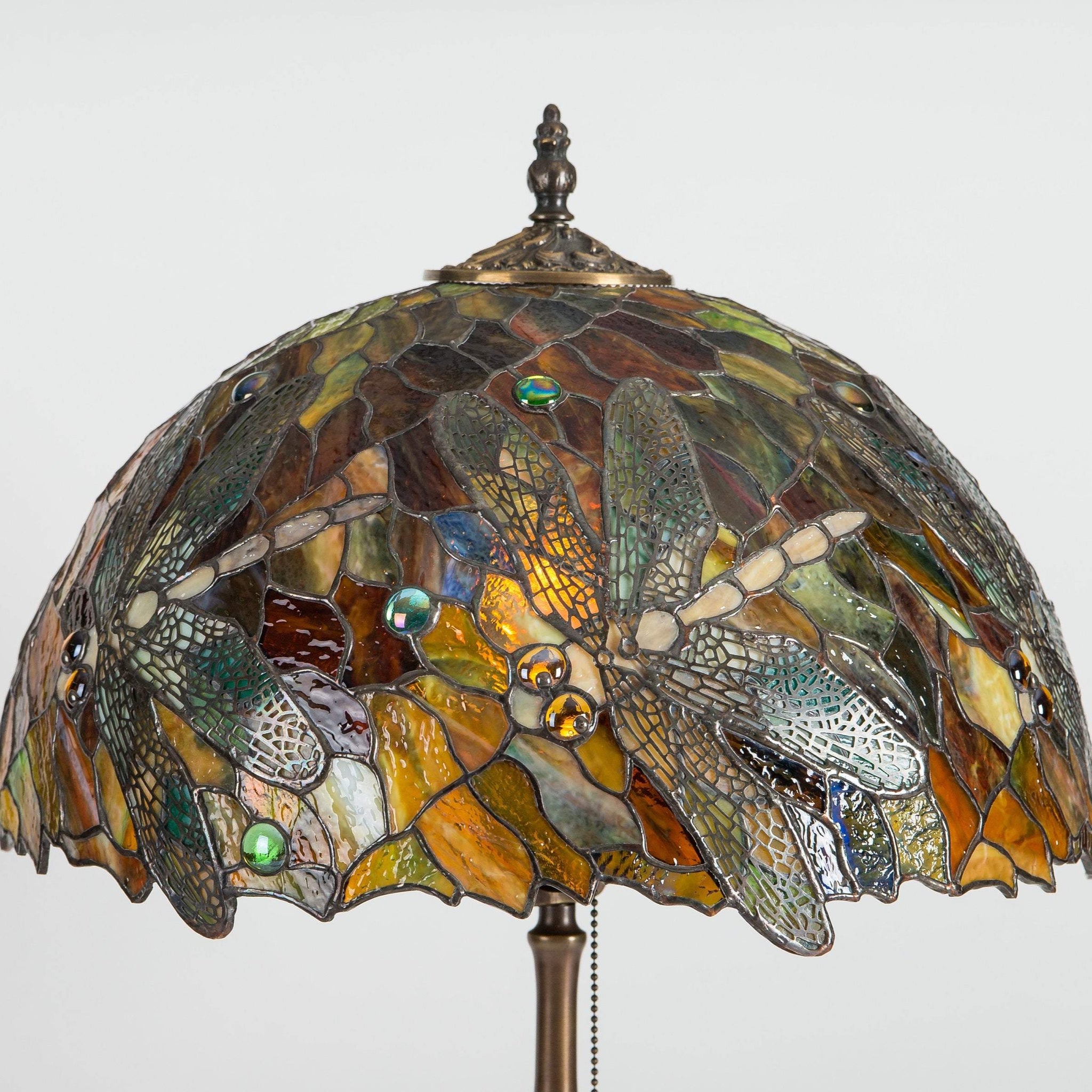 Stained glass Tiffany dragonfly lamp shade