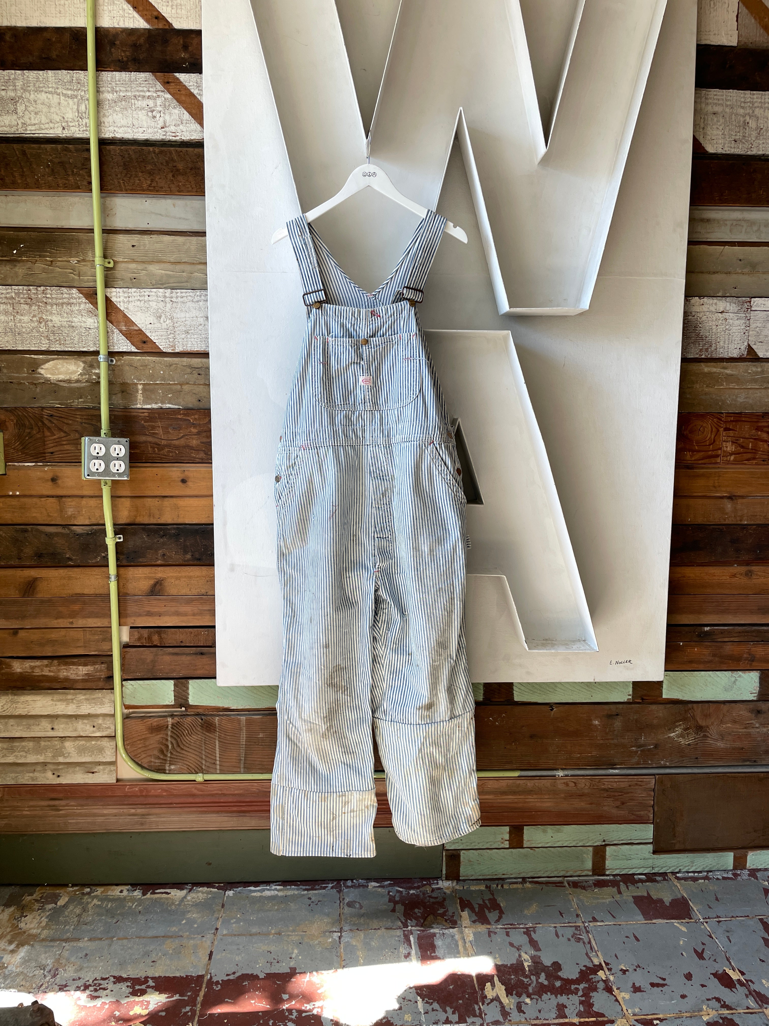 50's Cowden Hickory Stripe Overalls - 39” x 25” – Kissing Booth