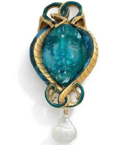 Medusa pendant by René Lalique, via Gazette Drouot Peters vaults