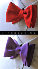 Red and purple bow ties