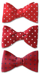 Red polka dots bow ties