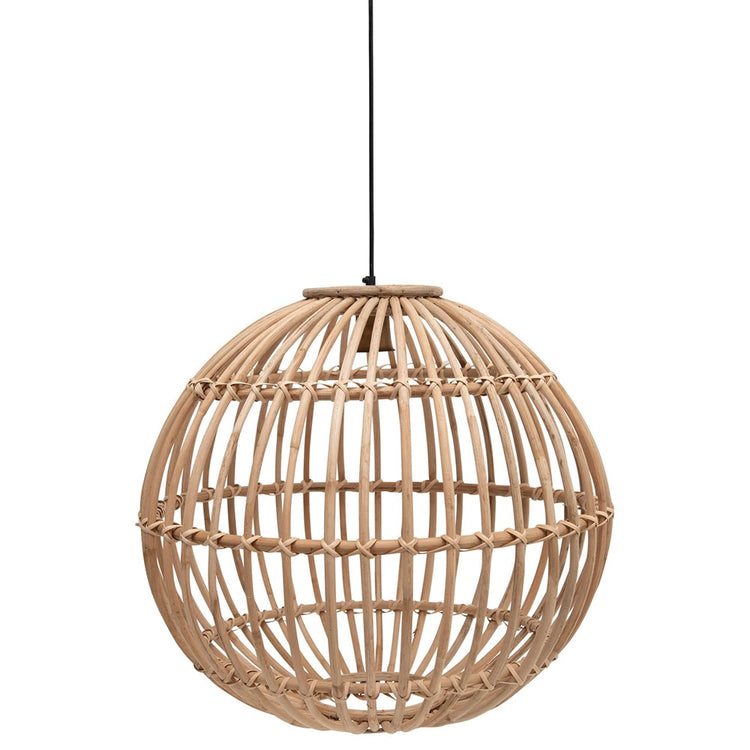 round rattan lamp