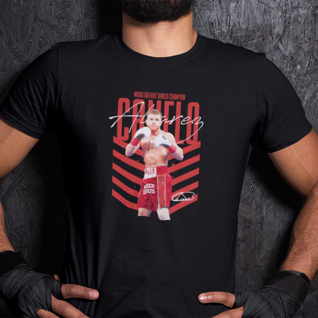 Canelo Alvarez Middleweight World Champion Shirt For Boxing Lovers Trendy Designs And Offering 