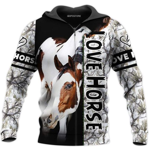 Horse Zip Hoodie, Love Horse - Trendy designs & offering the most ...