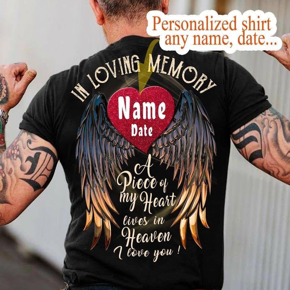 Personalized Custom Eagle Wings - In Loving Memory A Piece Of My Heart ...