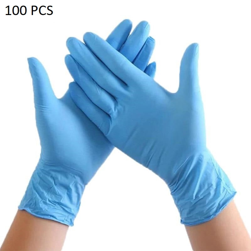 blue nitrile disposable gloves