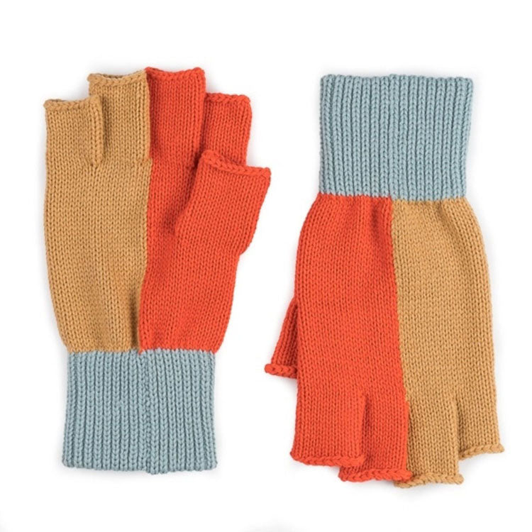 fingerless gloves orange