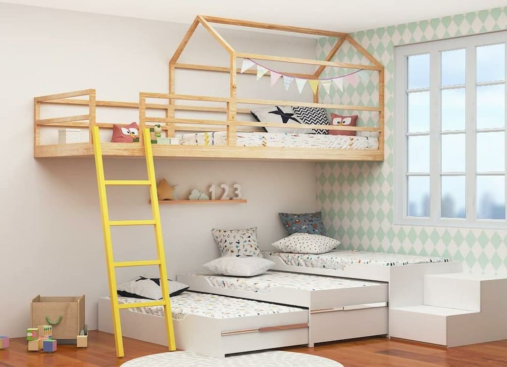 elevated kids bed