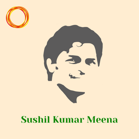 Portrait of teacher Sushil Kumar Meena