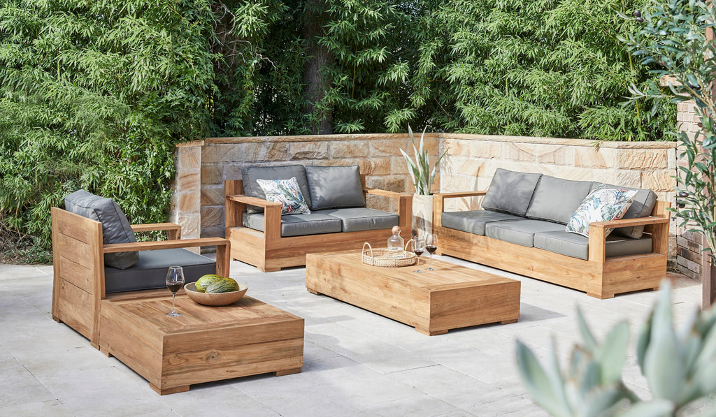 reclaimed teak outdoor setting lounge