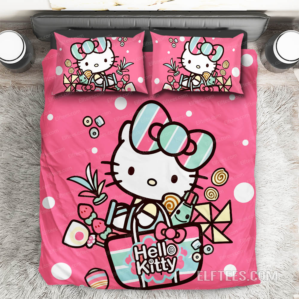 Hello Kitty Bedding Set Twin Duvet Cover For Kids Hkt03 Elftees